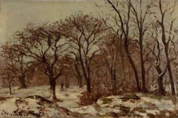  Hiver Tableaux - verger de châtaigniers en hiver 1872 Camille Pissarro